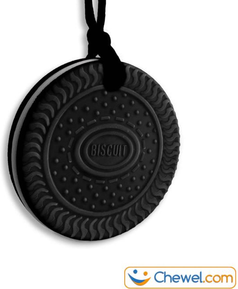 Bijtketting Kauwketting | Koekjes! | 4 kleuren | Zwart | Chewel ®